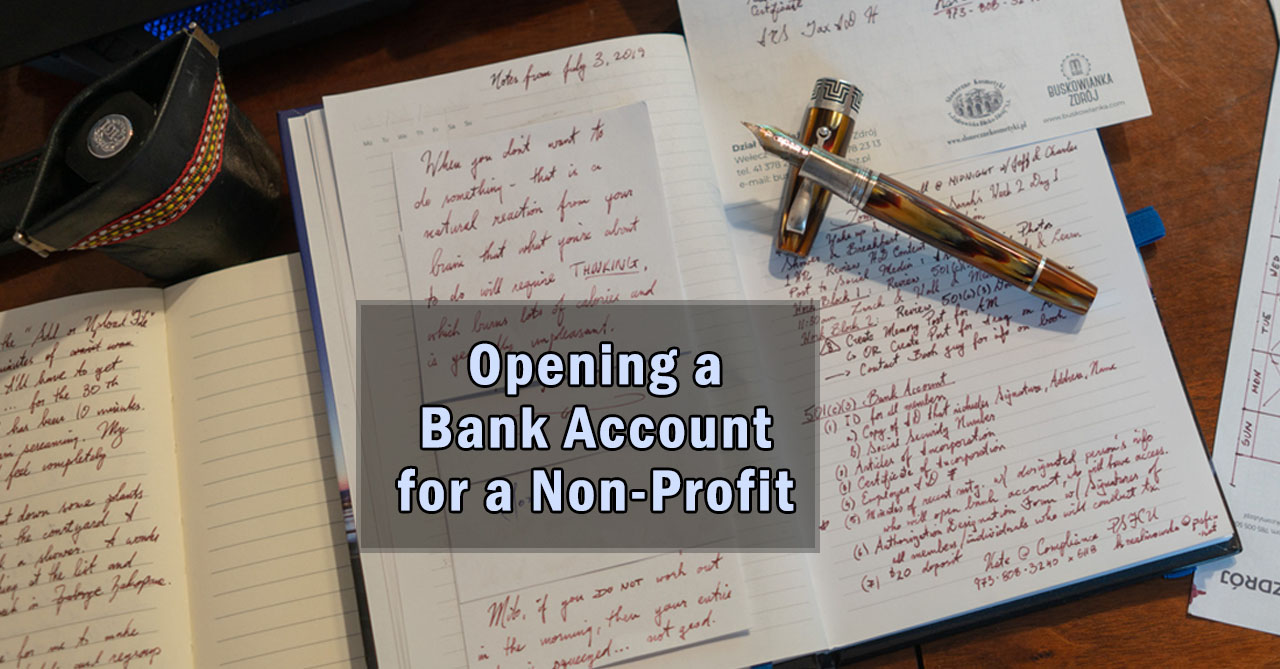 how to open a non profit bank account