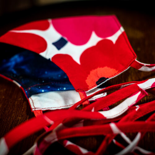 Mask - Marimekko Pieni Unikko bias ties (2) Mask - Marimekko Pieni Unikko bias ties (2)