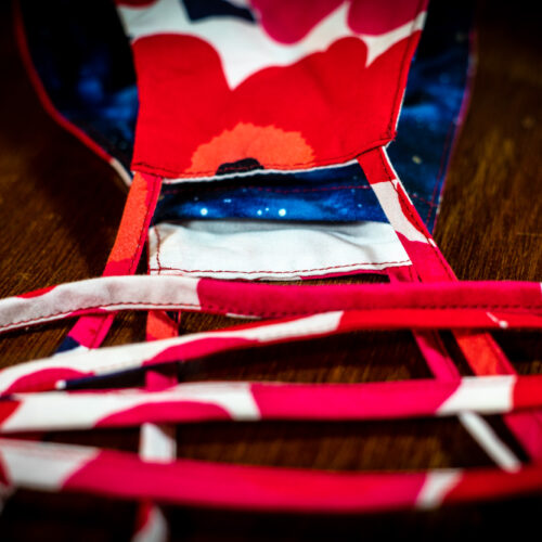 Mask - Marimekko Pieni Unikko bias ties (4) Mask - Marimekko Pieni Unikko bias ties (4)