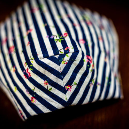 Mask - Stripes and Flowers (22) Mask - Stripes and Flowers (22)