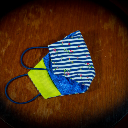 Mask - Stripes and Flowers (7) Mask - Stripes and Flowers (7)