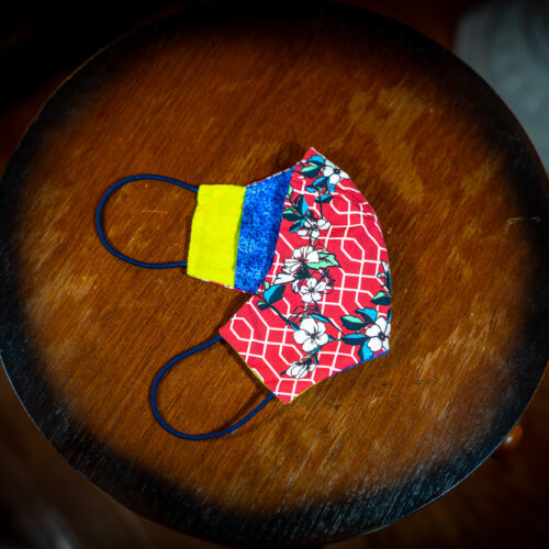 Mask - Geometric Floral Red (3) Mask - Geometric Floral Red (3)