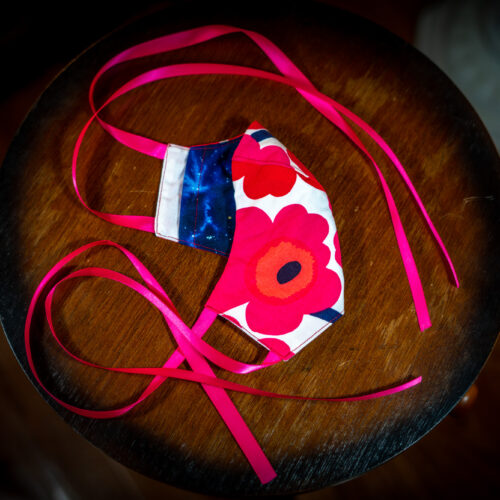 Mask - Marimekko Pieni Unikko ribbon (1) Mask - Marimekko Pieni Unikko ribbon (1)