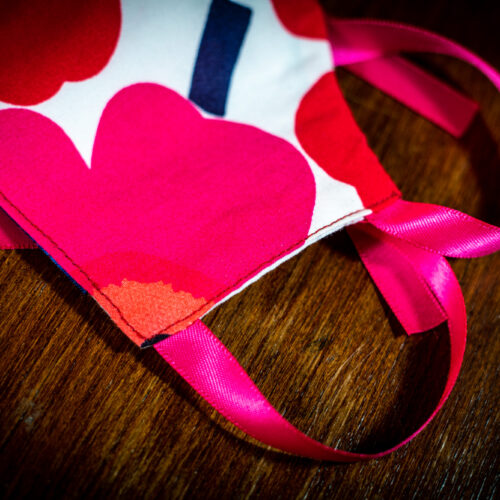 Mask - Marimekko Pieni Unikko ribbon (10) Mask - Marimekko Pieni Unikko ribbon (10)