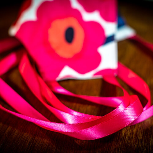 Mask - Marimekko Pieni Unikko ribbon (6) Mask - Marimekko Pieni Unikko ribbon (6)